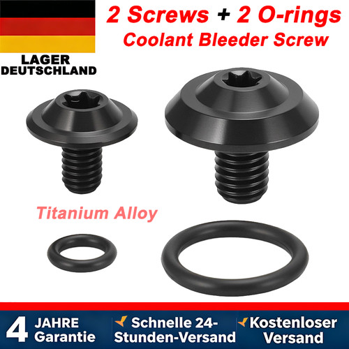 New coolant bleeder screws - new, for